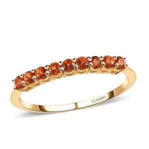 Solid 10K Gold Natural Garnet Ring